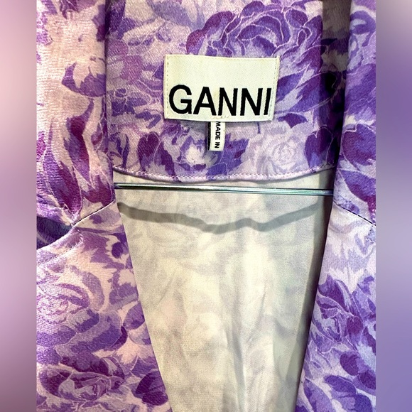 Ganni Printed Mini Dress Size M - Picture 3 of 4